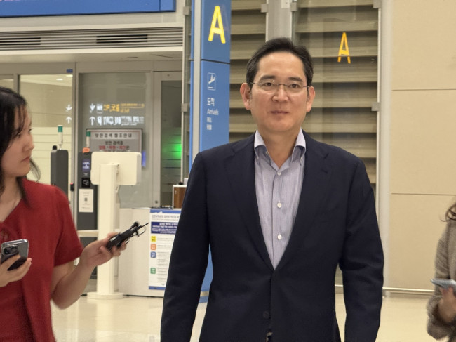 미국 출장 후 입국하는 이재용 삼성전자 회장