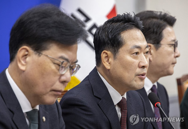 한미 관세협상 관련 발언하는 장동혁 의원