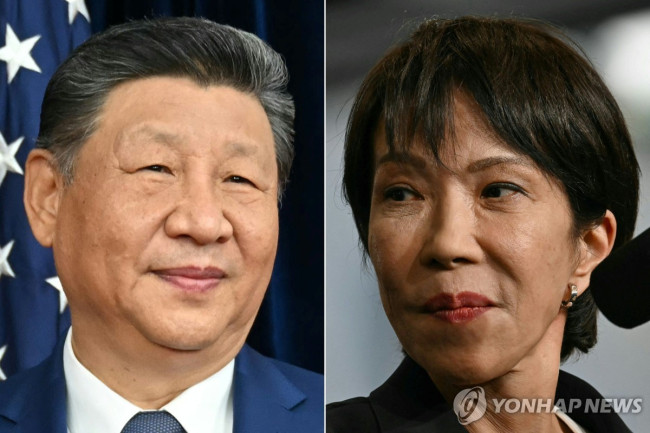 시진핑 중국 국가주석과 다카이치 사나에 일본 총리