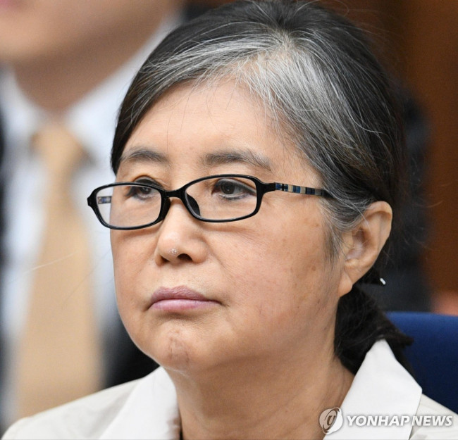 법정 안의 최순실씨