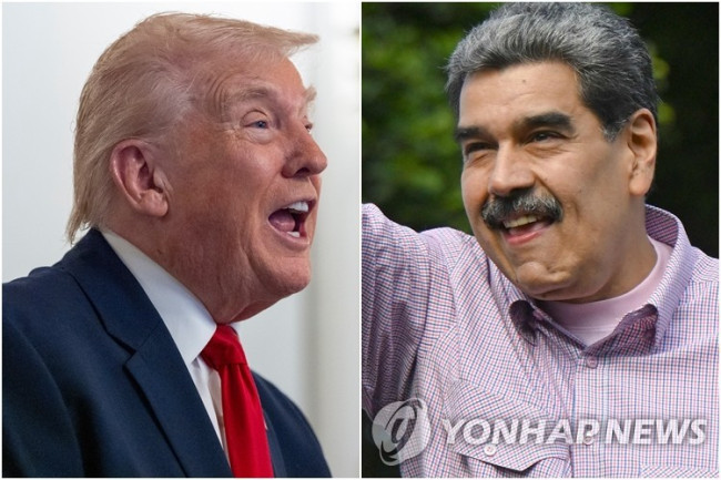 트럼프 미국 대통령(왼쪽)과 마두로 베네수엘라 대통령