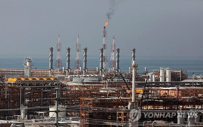 이란 아살루예의 가스 정제시설 단지