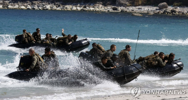 미 31해병원정대 훈련